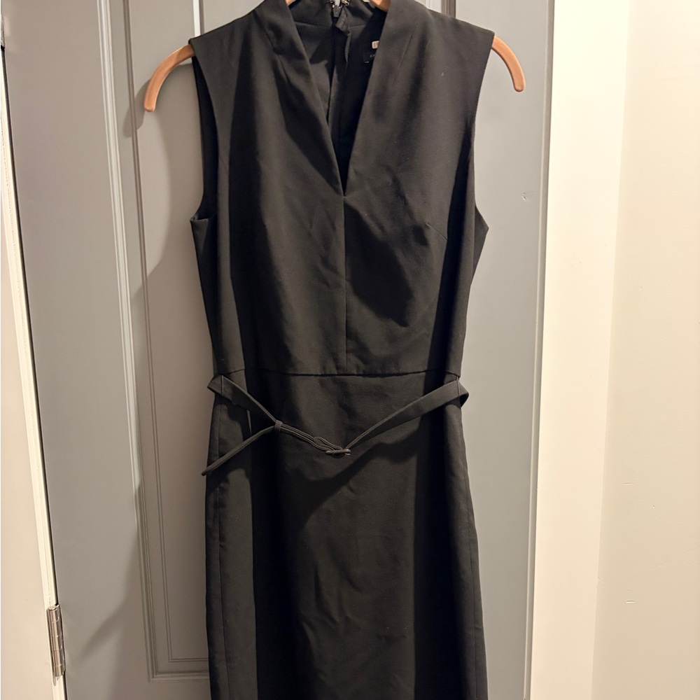 Ann Taylor Black 2-Piece Suit Blazer & Sleeveless Sheath Dress Size 0 - Picture 6 of 9
